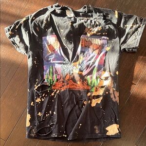 Distressed Graphic T-Shirt Travis Scott concert tour